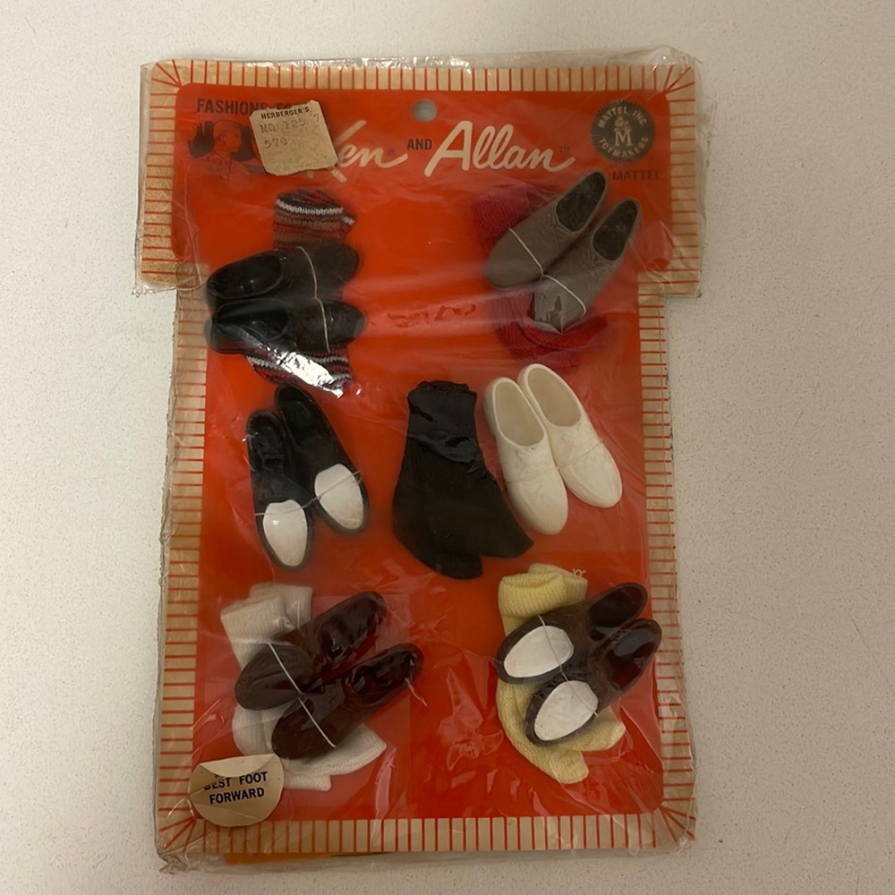 Vintage Barbie’s fashions Best foot Forward for Ken and Allan 1963 Japan NWT